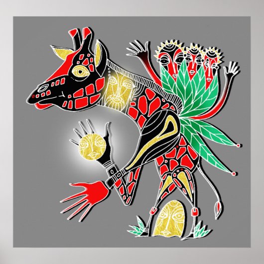 Poster girafe de mommas (Devant)