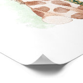 Poster *~* Girafe de nom de bébé Rose Gold Fille Jungle D (Coin)