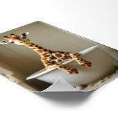 Poster Girafe drôle dans le bain (Coin)