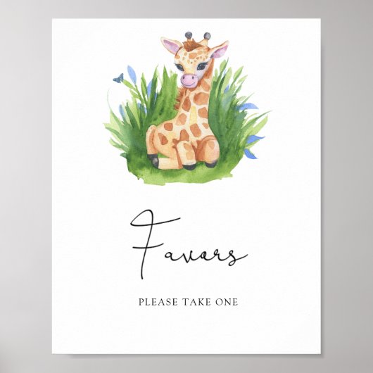 Poster Girafe - Favoris (Devant)