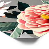 Poster girafe floral (Coin)