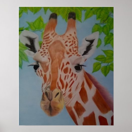 Poster Girafe gracieuse  (Devant)