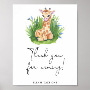 Poster Girafe \ Merci d'être venu
