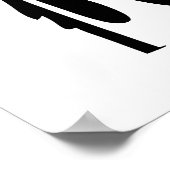 Poster Girafe Minimaliste Noir et Blanc (Coin)