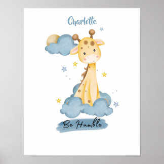 Poster Girafe Petites Leçons des Nuages