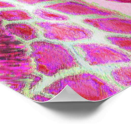 Poster girafe rose (Coin)