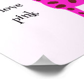 Poster girafe rose (Coin)