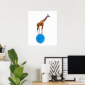 Poster Girafe sur le ballon (Bureau à domicile)