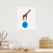 Poster Girafe sur le ballon (Cuisine)