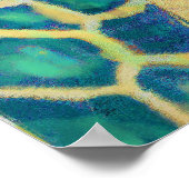 Poster girafes turquoises (Coin)