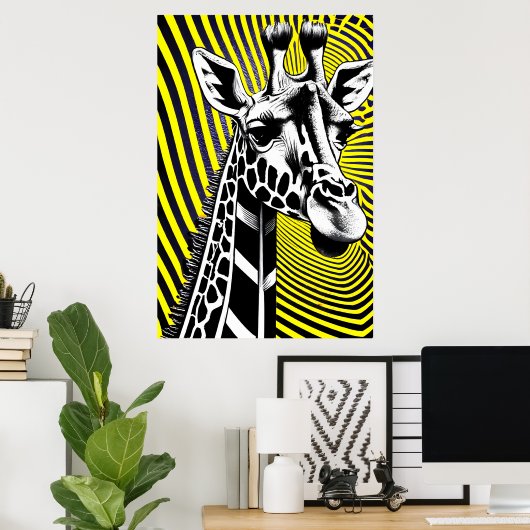 Poster Giraffe (Bureau à domicile)