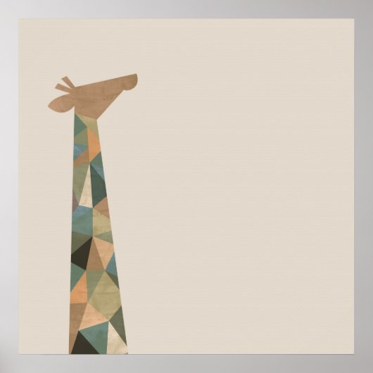 Poster Giraffe Abstraite (Devant)