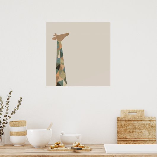 Poster Giraffe Abstraite (Cuisine)