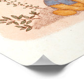 Poster Giraffe adorable en Chemise Bleue Illustration (Coin)