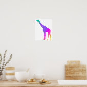 Poster Giraffe arc-en-ciel (Cuisine)