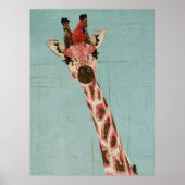 POSTER GIRAFFE & CARDINAL (Devant)