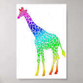 Poster Giraffe colorée (Devant)