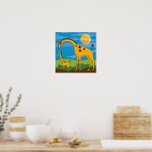 Poster Giraffe dans la salle des enfants sauvages Décor P (Cuisine)