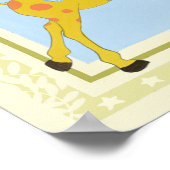 Poster Giraffe de carrousel par Juin Erica Vess (Coin)