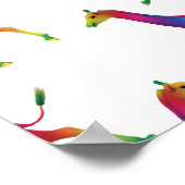 Poster Giraffe de couleur arc-en-ciel (Coin)
