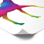 Poster Giraffe de couleur arc-en-ciel (Coin)