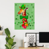 Poster Giraffe de la Fête de la Saint Patrick (Bureau à domicile)