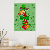 Poster Giraffe de la Fête de la Saint Patrick (Cuisine)