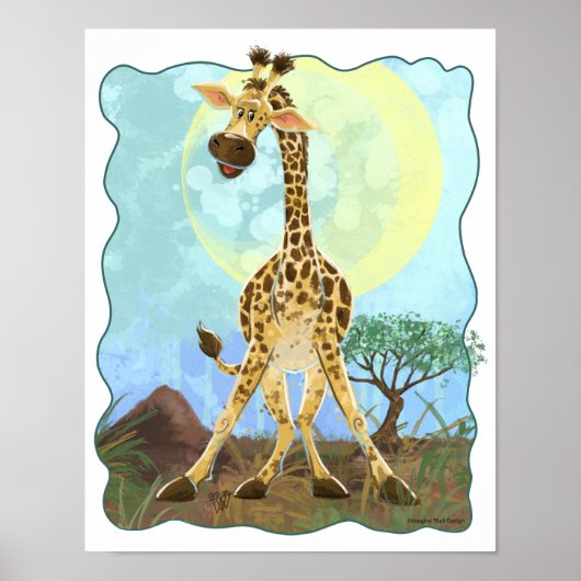 Poster Giraffe de la Parade Animale (Devant)