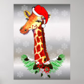 Poster Giraffe de Noël (Devant)