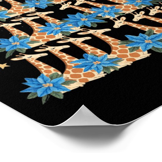 Poster Giraffe de Noël Amateurs de girafe Noël Noël Ho (Coin)