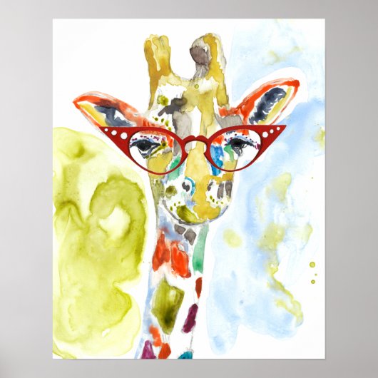 Poster Giraffe de pantalons (Devant)