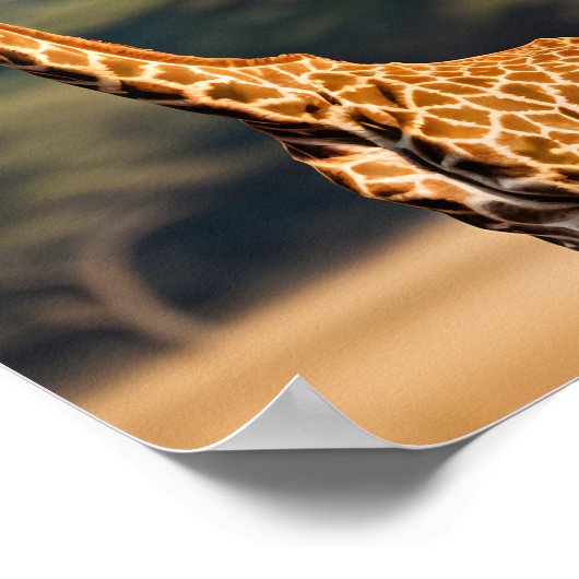 Poster Giraffe debout haute (Coin)