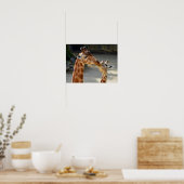 Poster Giraffe et son bébé (Cuisine)