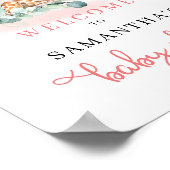 Poster Giraffe Eucalyptus fille Baby shower signe de bien (Coin)