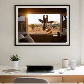 Poster Giraffe Gift for Animal Lovers