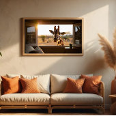 Poster Giraffe Gift for Animal Lovers