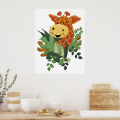 Poster Giraffe Jungle Safari Art Imprimer (Cuisine)