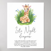 Poster Giraffe \ Late night couches jeu (Devant)