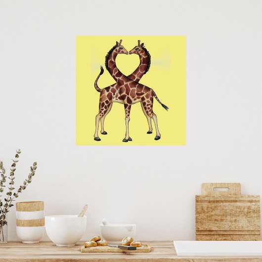 poster Giraffe Love (Cuisine)