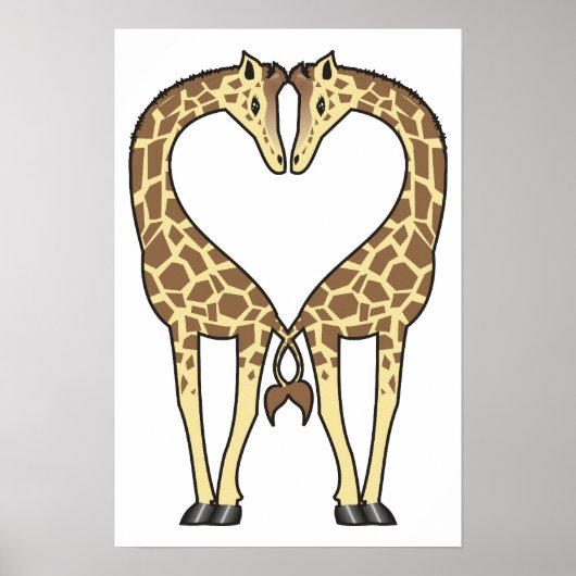 Poster Giraffe Love (Devant)