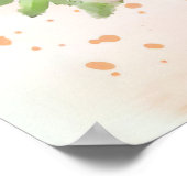 Poster Giraffe Lover Baby Giraffe Avec Fleur (Coin)