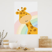 Poster Giraffe Lover Cute Giraffe Peeking (Cuisine)