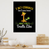 Poster Giraffe Lover Giraffe Ce Qui Pense Comme (Cuisine)