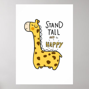 Poster Giraffe Lover Giraffe Stand Haut