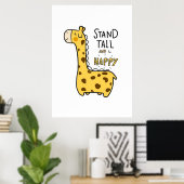 Poster Giraffe Lover Giraffe Stand Haut (Bureau à domicile)