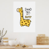 Poster Giraffe Lover Giraffe Stand Haut (Cuisine)