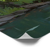 Poster Giraffe majestueuse dans la nature Peinture de la  (Coin)