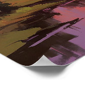 Poster Giraffe majestueuse en nature pendant la peinture  (Coin)