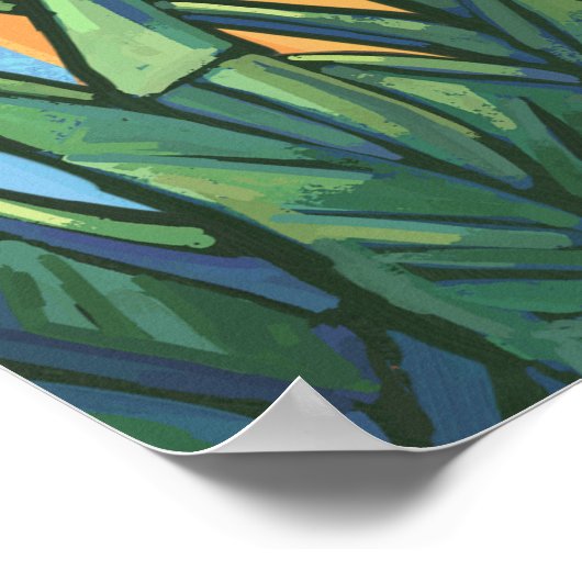 Poster Giraffe maman et bébé (Coin)