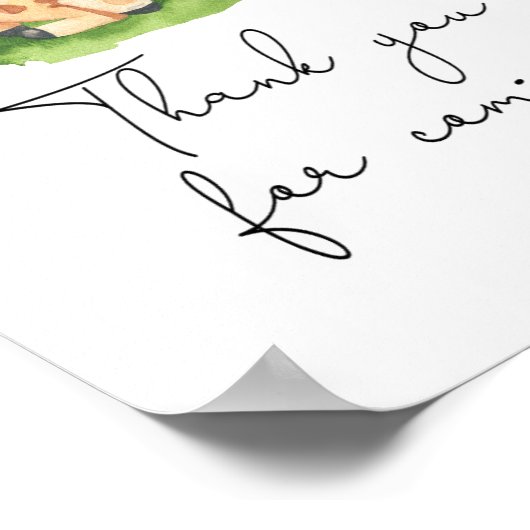 Poster Giraffe \ Merci pour venir (Coin)